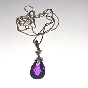 Sterling Silver Amethyst Necklace